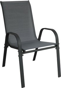 Linder Exclusiv Stapelsessel aus Stahl MC330881 Grau, 4er Set