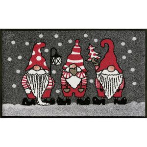 Waschbare Fußmatte Weihnachtszwerge Weihnachten 50x75 cm Wash+Dry
