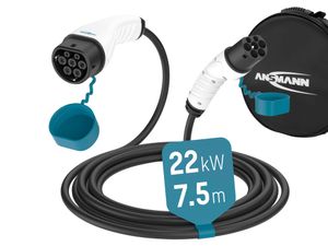 Ladekabel Typ 2 mit 22 kW für Hybrid- & Elektroauto 7,5 Meter lang