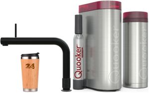 »QUOOKER FRONT Festauslauf Schwarz VAQ PRO3 mit CUBE 2 *Der Wasserhahn, der alles kann! (3FRONTBLKCUBE)« (2-St) 100°C Kochendwasserhahn