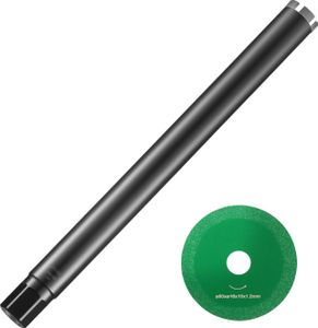 VEVOR diamantový jadrový vrták, 50,8 mm mokrý diamantový jadrový vrták, 355 mm hĺbka vŕtania Jadrový vrták do betónu s pílovým kotúčom, 1-1/4 palca-7 vnútorný závit, laserové zváranie, diamantový mokrý vrták do betónu