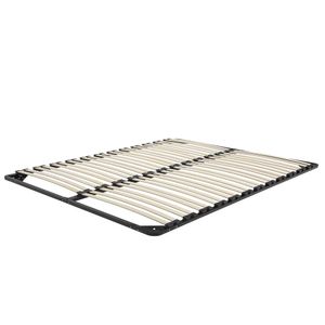 Lattenrahmen für Betten 160 x 200 cm Schwarz 48 Leisten aus Stahl/ Pappelholz/ Kunststoff Geeignet für alle Matratzenarten Modern