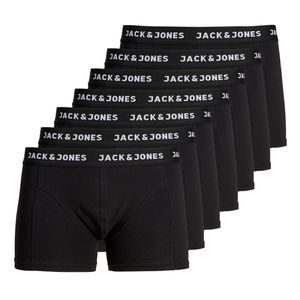 JACK & JONES Herren Boxershorts 7er Pack JACHUEY WOW, Größe:L, Farbe:Schwarz (Black Detail Blacak - Black - Black - Black - Black - Black)