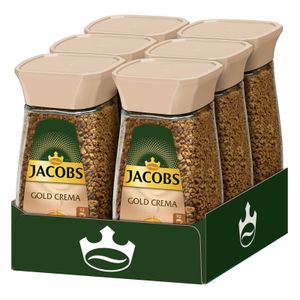 JACOBS löslicher Kaffee Gold Crema 6 x 200 g Instantkaffee Löskaffee Pulver