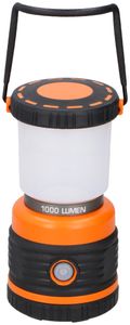 Dunlop Campinglampe - Auf Batterien - 1000 Lumen - Mehrzweck - Schwarz / Orange, 1 Stück