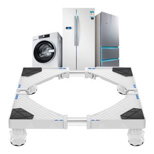 Waschmaschinen-Untergestell Marklohe Waschmaschinen Sockel mit 4 Füßen Podest max. 300 kg Edelstahl Weiß