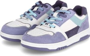Lurchi Kinder Low Sneaker Weiß Lila Leder Synthetik Reflektoren  Größe: 35