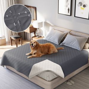 Hundedecke,Hundematte ,208*208cm,Wasserdichtes Gesteppt Bettüberwurf,Bettdecken Überdecken Sofa Bett Decken (grau)