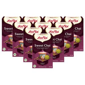 Yogi Tea, Bio Sweet Chai, 17 Teebeutel - 10er Pack (10 x 34,0 g)