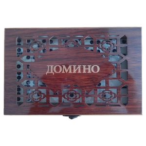 Domino Spiel Dominosteine in Holzbox