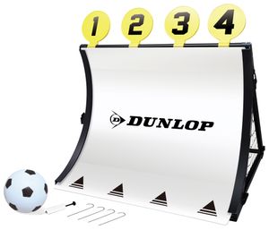 Dunlop Fußballtor - 4-in-1 - mit Fußball, Pumpe, Zielscheiben und Heringen - 78 x 75 x 58 Cm