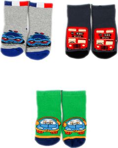 Babysocken ABS Kindersocken Antirutschsocken Socken mit Silikonsohle Cars 3-er Set Gr. S = Gr. 19/20
