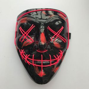 LED Purge Masken Schwarz verschiedene Farben Horror Masken Rot