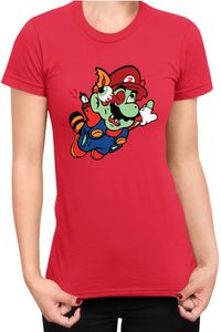 Mario Zombie Fly Damen t-shirt Super Mario Bros Luigi Bowser, M / Rot