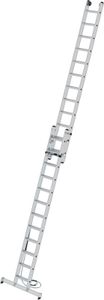 Günzburger Steigtechnik Stufen-Seilzugleiter 2tlg. mit nivello-Traverse 2 x 12 Stufen - 040684