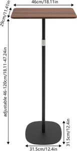 Postranní stolky 46*29cm Nastavitelný stojící stůl Mobilní stůl