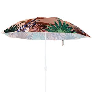 Strandsonnenschirm rosa tropisch Ø 180cm Sonnenschirm knickbar UV 40+ Sonnenschutz Schirm verstellbar Strandschirm