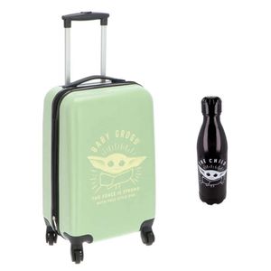 Star Wars Mandolorian Child Yoda 2tlg Set Trolley Koffer plus Trinkflasche