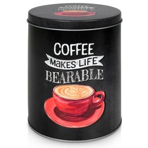 Vilde Kaffeedose Behälter Dose Aufbewahrungsdose Frischhaltedose Vorratsbehälter für Kaffee und lose Produkte aus Aluminium schwarz Makes Life