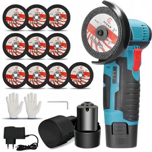 12V Akku-Winkelschleifer, 76mm Schleifscheibe, Kabelloses Elektrisches Trennschleifer mit 2 Stück 1500 mAh-Akku und Ladegerät,10 Schleifscheiben 12V Akku-Winkelschleifer, 76mm Schleifscheibe, Kabelloses Elektrisches Trennschleifer mit 2 Stück 1500 mAh-Akku und Ladegerät,10 Schleifscheiben