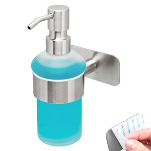 Bremermann kúpeľňová séria PIAZZA TAPE dávkovač mydla samolepiaci sklo a nerezová oceľ, m
