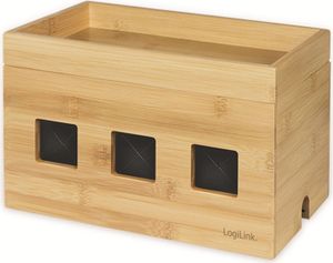 LogiLink Kabelbox aus Bambus