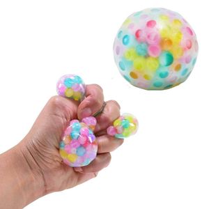 Kögler 4 x Quetsch Flutschiball Pastell-Wasserperlen Knetball Anti-Stress Ball 5,5cm