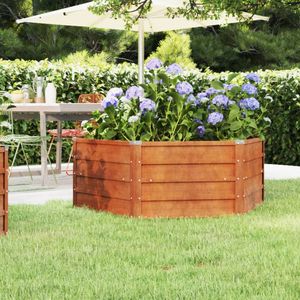 vidaXL Podwyższone łóżko Rostig 129x129x45 cm stal corten
