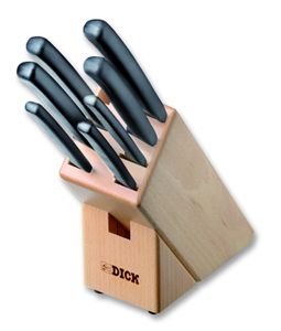 F. DICK Holzmesserblock ProDynamic 7-teilig Messerblock Holz Set Küchenmesser
