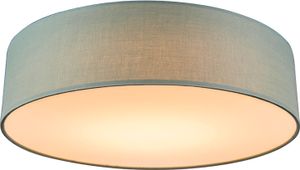QAZQA - Modern Deckenleuchte I Deckenlampe I Lampe I Leuchte grün 40 cm inkl. LED - Drum mit Schirm LED I Wohnzimmer I Schlafzimmer - Textil Rund - LED geeignet