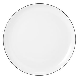 Seltmann Weiden Lido Black Line raňajkový tanier, raňajkový tanier, servírovací tanier, tvrdý porcelán, čierny, Ø 20,2 cm, 1737142