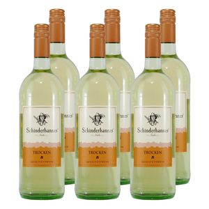 Schinderhannes Weißwein QbA -trocken- (6 x 1,0L)