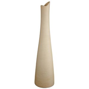 GILDE Halsvase "Bologna" creme, mit gekratzter Struktur, H.41 cm, Öffnung: D.3cm, 34166