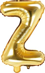 Balon foliowy Litera Z 35cm złoty na ślub urodziny