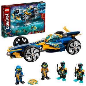 LEGO 71752 NINJAGO Ninja-Unterwasserspeeder, U-Boot Spielzeug, Set mit 4 Ninja Mini Figuren, Geschenk für Mädchen und Jungen ab 8 Jahren