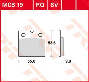 Klocki hamulcowe kpl. TRW MCB19