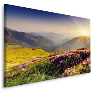 Fabelhafte Canvas LEINWAND BILDER 120x80 cm XXL Kunstdruck Natur Berge Landschaft