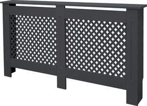 ML-Design Heizkörperverkleidung mit Wabenmuster 152x19x82 cm, Anthrazit, aus MDF lackiert für Schlafzimmer Wohnzimmer ML-Design Heizkörperverkleidung mit Wabenmuster 152x19x82 cm, Anthrazit, aus MDF lackiert für Schlafzimmer Wohnzimmer