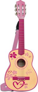 Bontempi holzgitarre mit 6 Saiten und Schultergurt 75 cm rosa