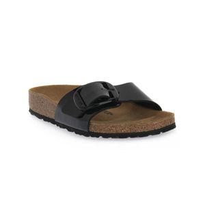 Birkenstock Madrid Big Buckle Damen Sandalen / Pantolette, Farbe:Black Patent, Größe:37, Weite:Schmal