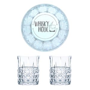 Nachtmann Whiskyglas Gravur Whiskyholic, Whiskeygläser Set, Gravur, Geschenk, Kristallglas, 345 ml, 2er Set