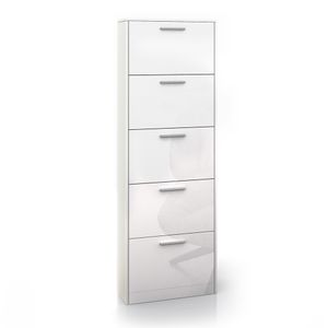 Schuhschrank Kipper 5 Fächer Sideboard Schuhkipper Schuhkommode