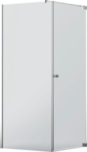 Sprchové dveře s boční stěnou Jungborn SETTE 100 x 100 cm barva rámu chrom dekor skla čiré sklo