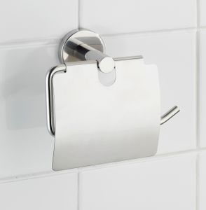 Toilettenpapierhalter Bosio mit Deckel Edelstahl glänzend