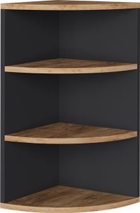 Vicco Eckregal Ecki, 30 x 60 cm, Anthrazit/Goldkraft Eiche