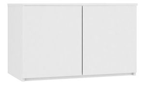 Schrankaufsatz für Kleiderschrank AKORD S90 Weiß 2 Ebenen B90 x H55 x T51 cm