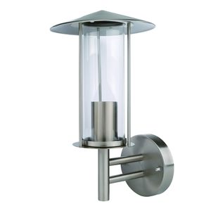 Grafner Design Edelstahl Wandlampe mit 1x E27 Fassung, IP44 Wand Außenleuchte, 360° rundum Lichtschein, für außen und innen, Wandleuchte Lampe Außen Hoflampe