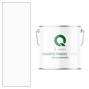 BETONZAUNFARBE | Weiß  5 L | SILIKON FARBE    | AUßEN BETONFARBE | WASSERABWEISEND | ACRYLAT DISPERSION | BETONELEMENTE LOTUSEFFEKT ABPERLEFFEKT