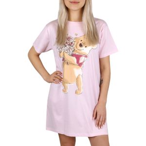 DISNEY Winnie the Pooh Rosa T-Shirt zum Schlafen, kurze Ärmel, Baumwolle M