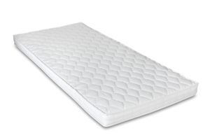 Matratze Basic Relaxsan 140x200cm, 10cm hoch, Härtegrad H2-3, für Allergiker geeignet, Wellenschnitt, formstabil & atmungsaktiv, teilbarer Reißverschluss